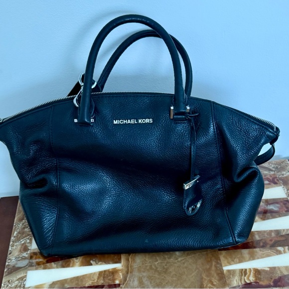 Michael Kors Black Leather Satchel - Picture 2 of 6